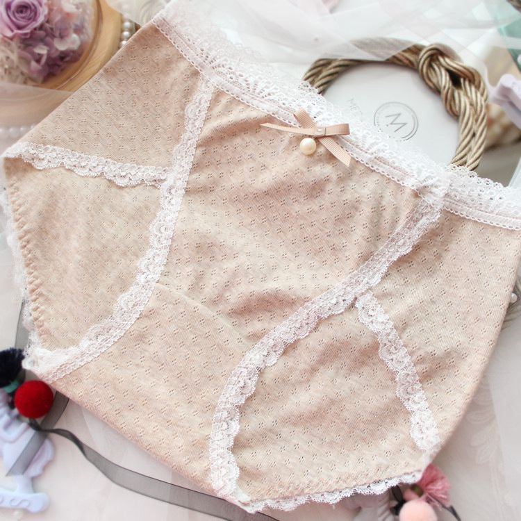 High-waisted seamless breathable cotton lingerie briefs