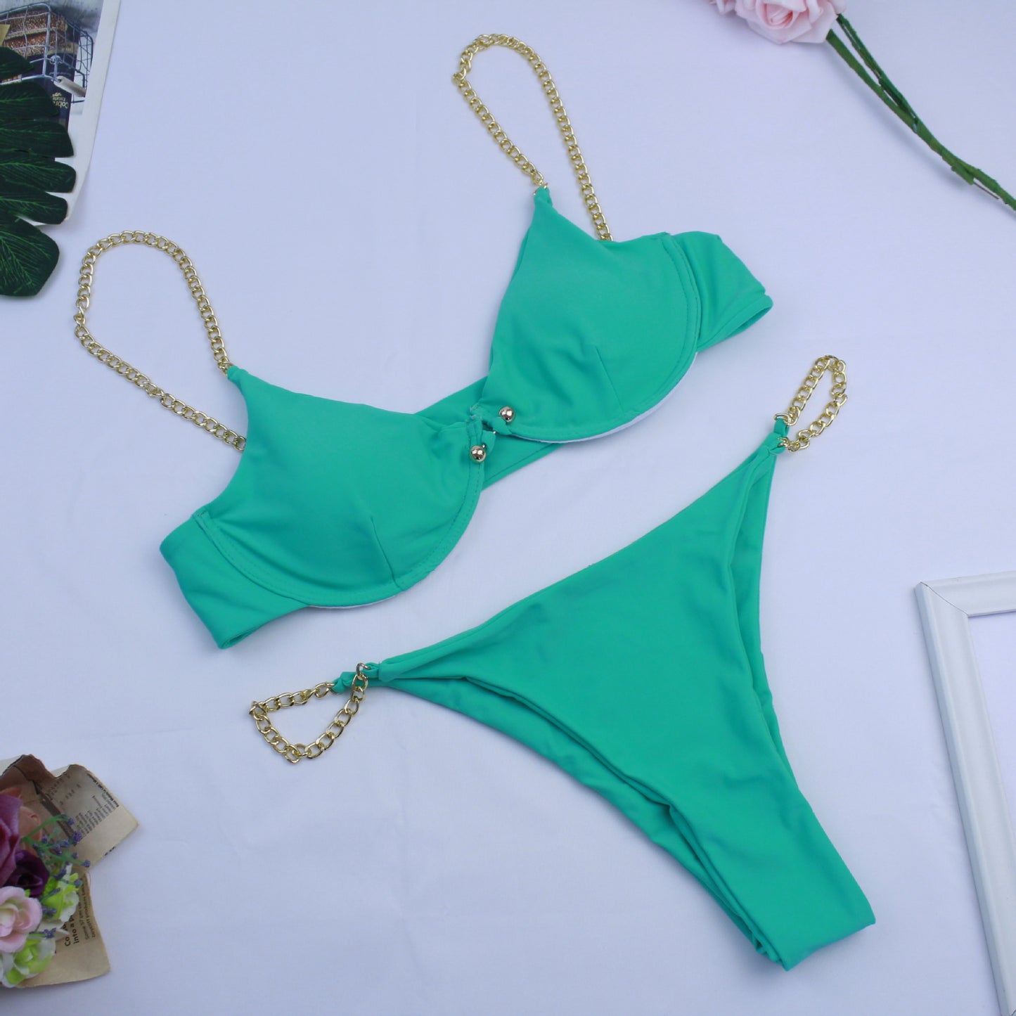 Stylish polyester and spandex bikini sets