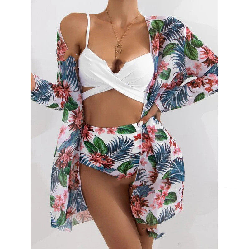 Mesh and polyester bikini sets