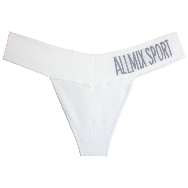 Low-waisted seamless sport cotton lingerie briefs
