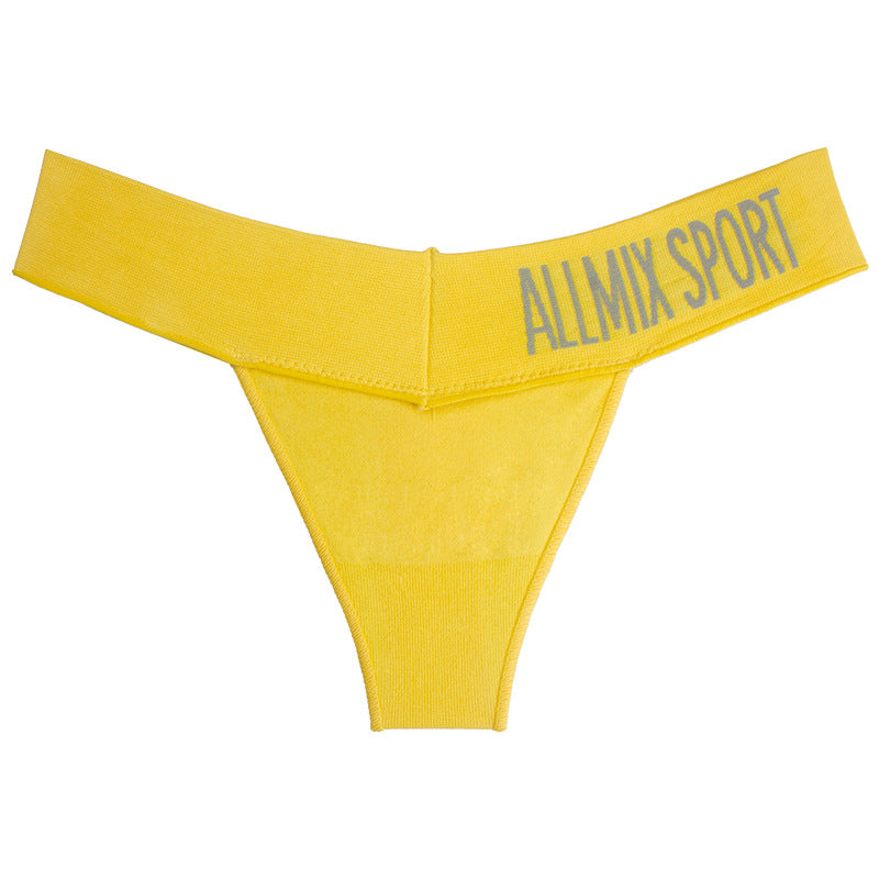 Low-waisted seamless sport cotton lingerie briefs