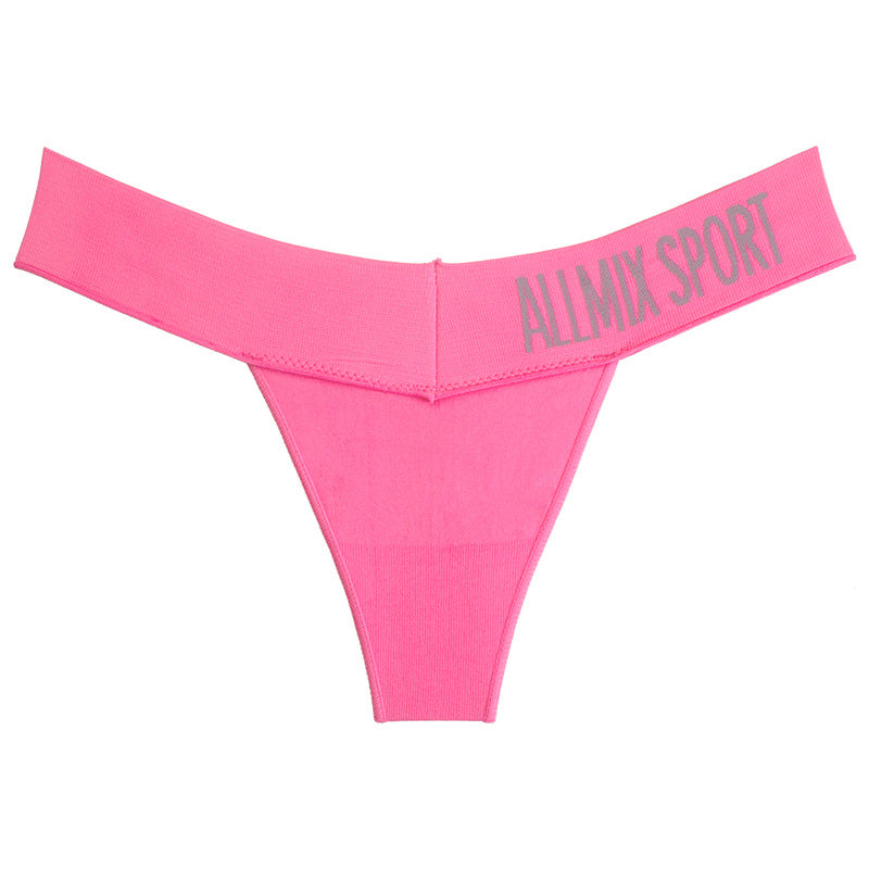 Low-waisted seamless sport cotton lingerie briefs