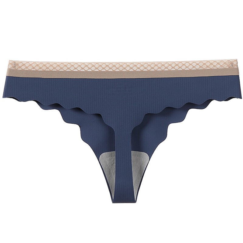 Low-waisted seamless breathable cotton lingerie briefs