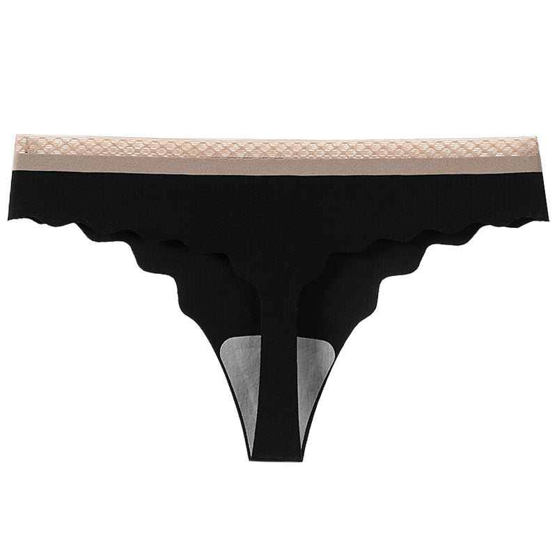 Low-waisted seamless breathable cotton lingerie briefs