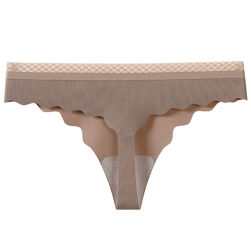 Low-waisted seamless breathable cotton lingerie briefs