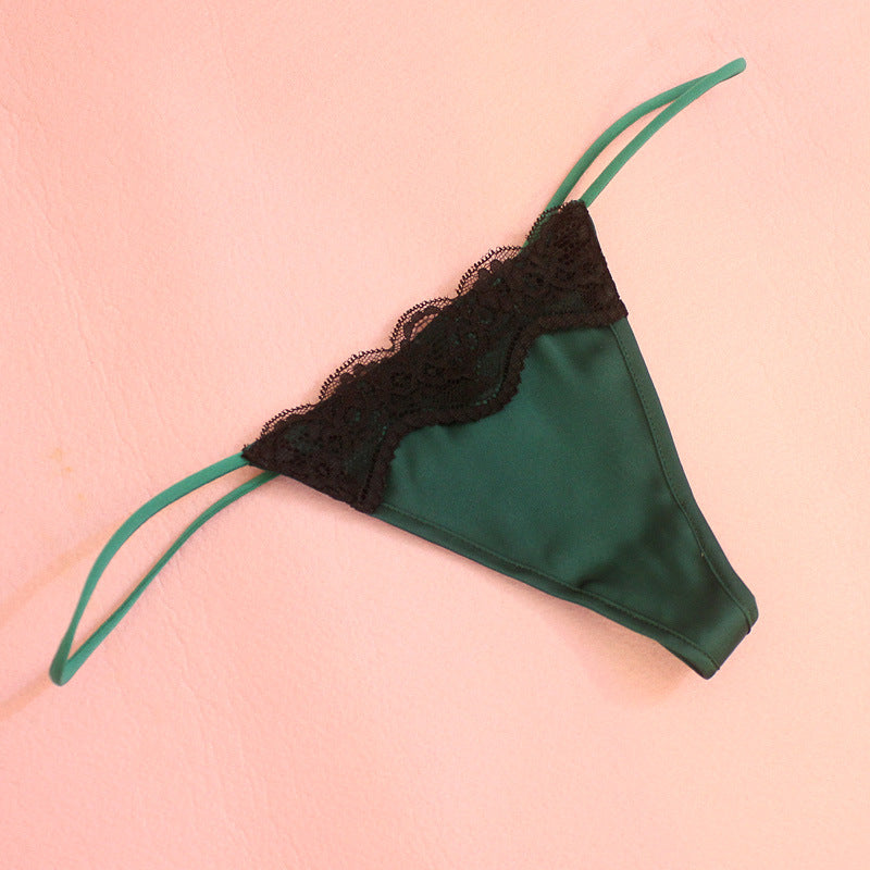 Low-waisted lace and cotton lingerie briefs - image 3