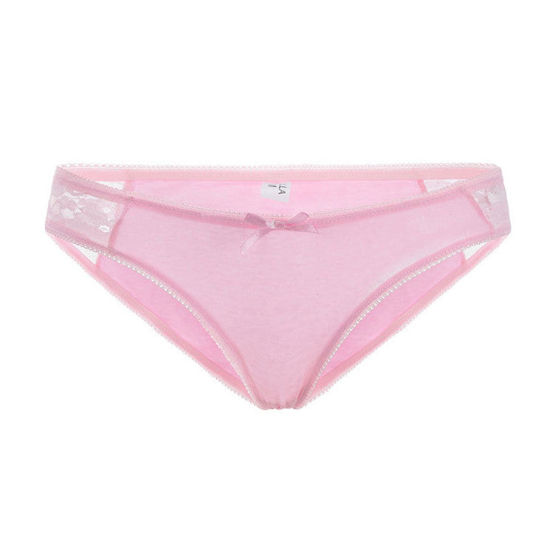 Low-waisted breathable lace and cotton lingerie briefs - image 3