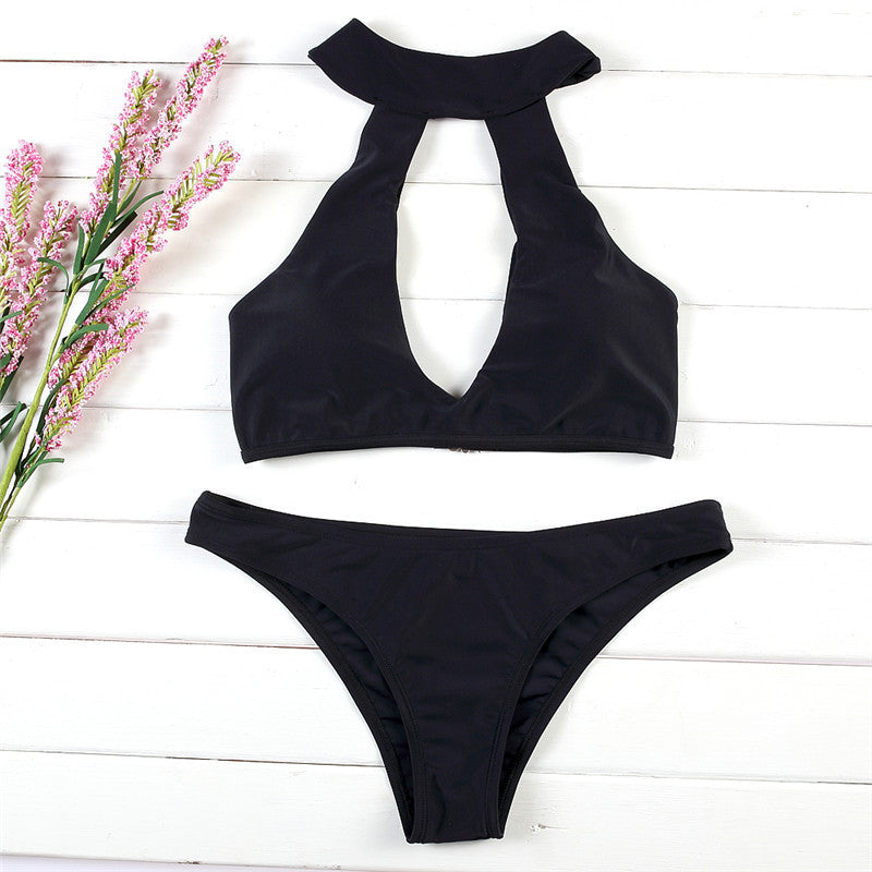 Backless high-waist lingerie bikini sets