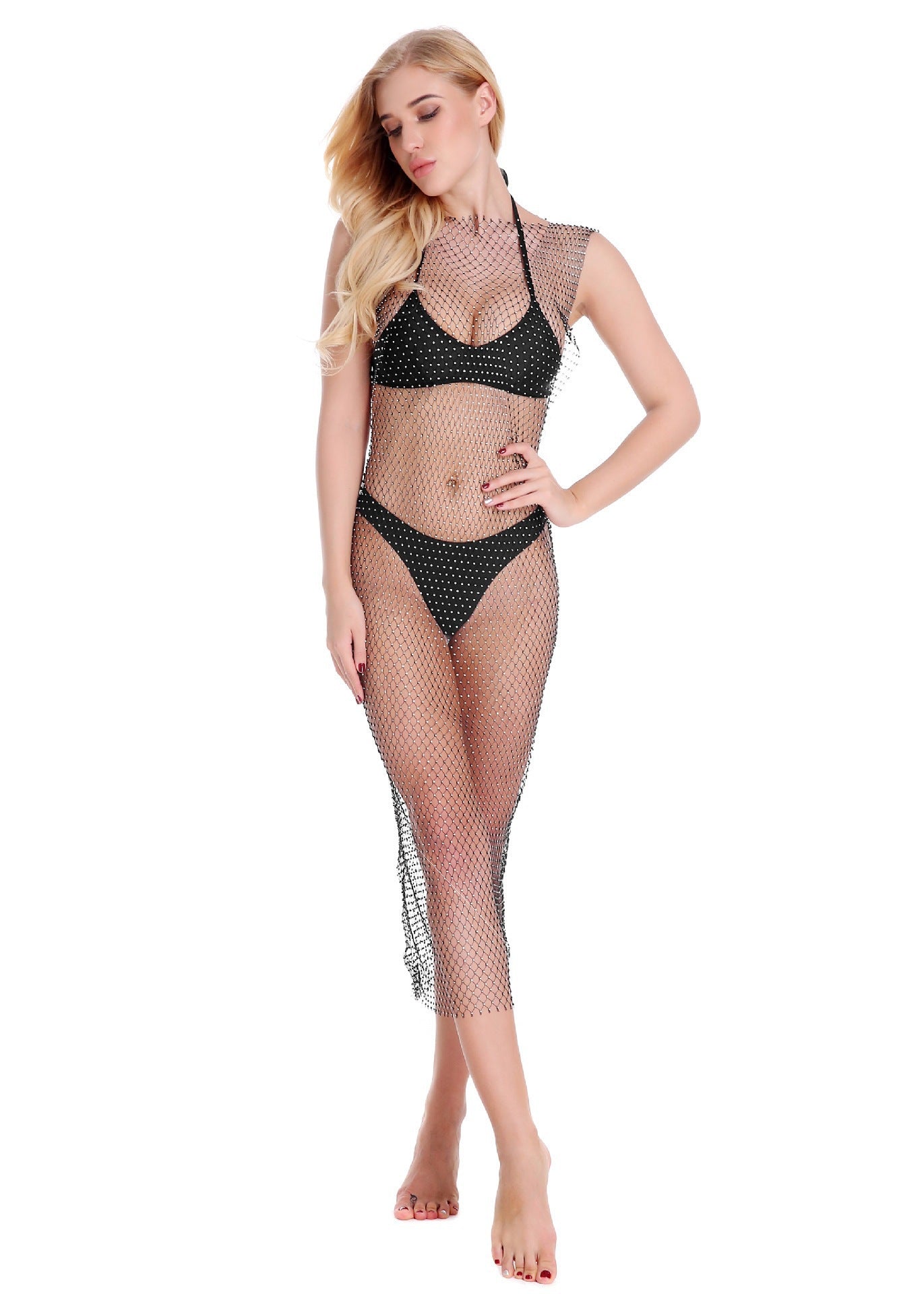 Stylish modern fishnet bikini sets