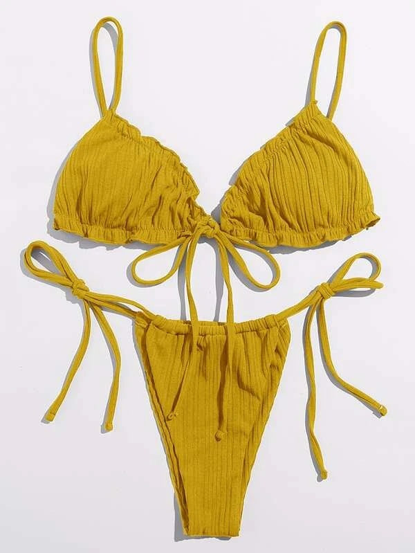 Triangle spandex bikini sets