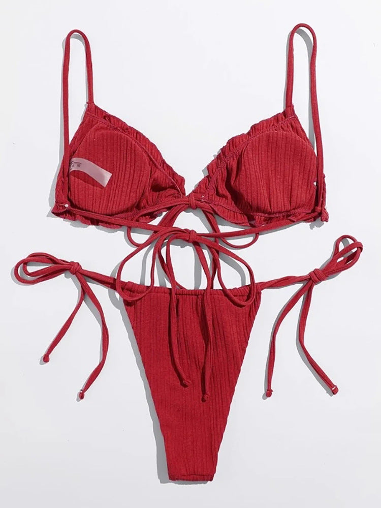 Triangle spandex bikini sets