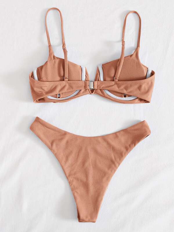 Underwire polyester and spandex bikini sets - image 2