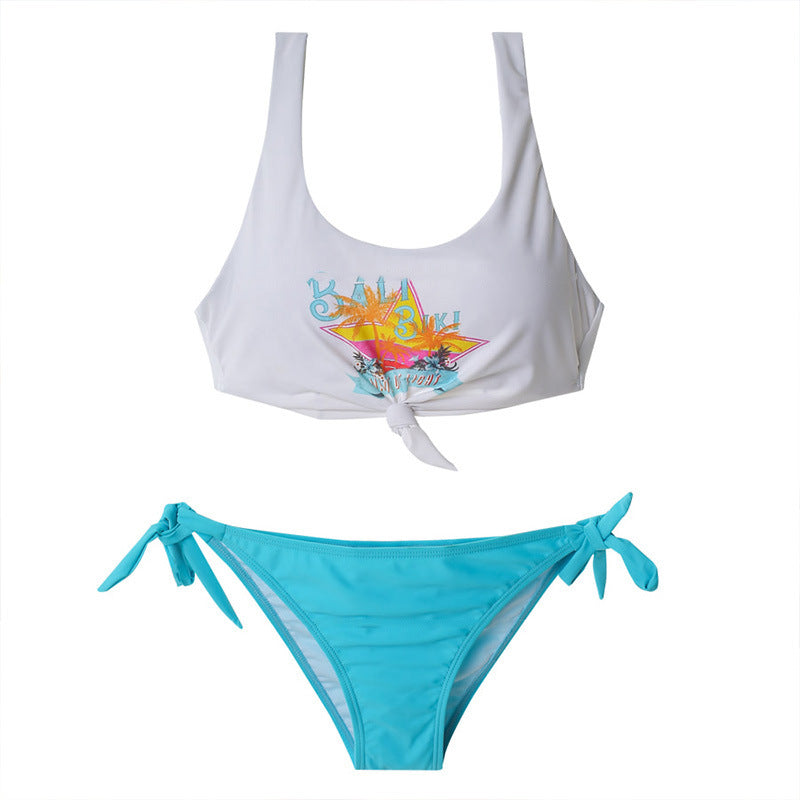 White polyester lingerie bikini sets