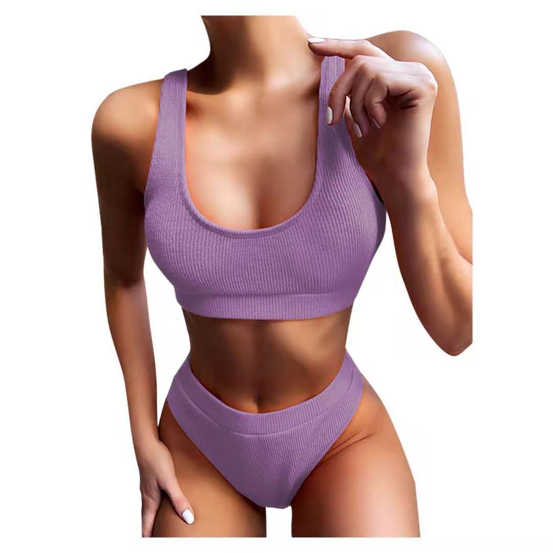 High-waist polyester lingerie bikini sets - image 3