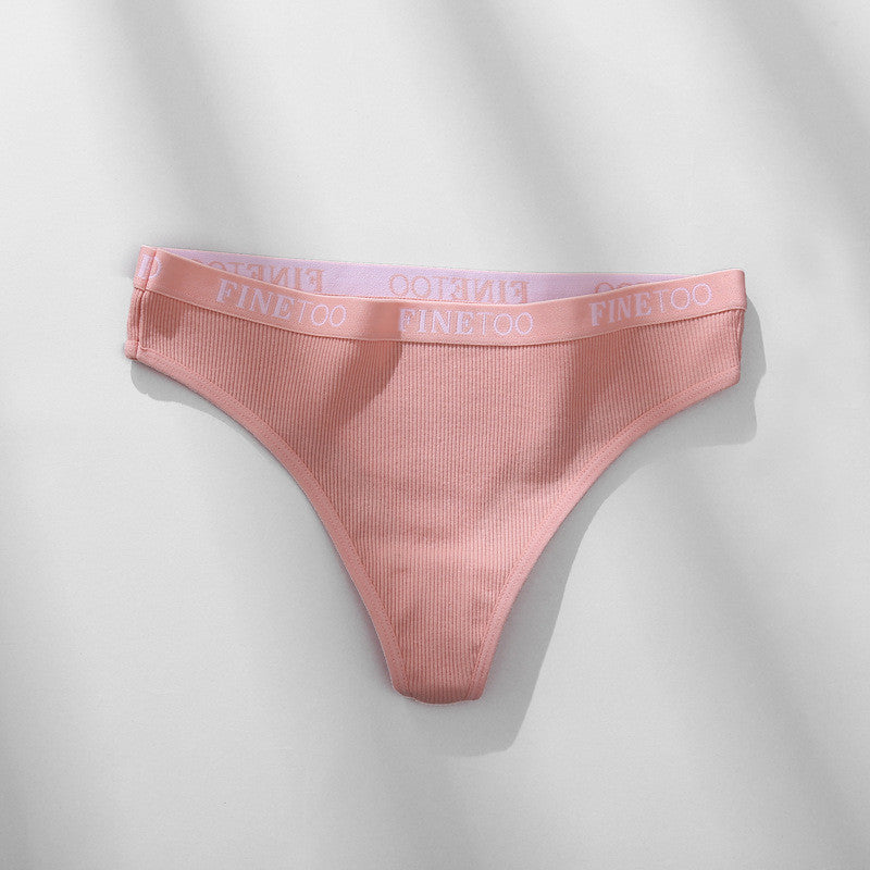 Low-waisted seamless cotton lingerie briefs