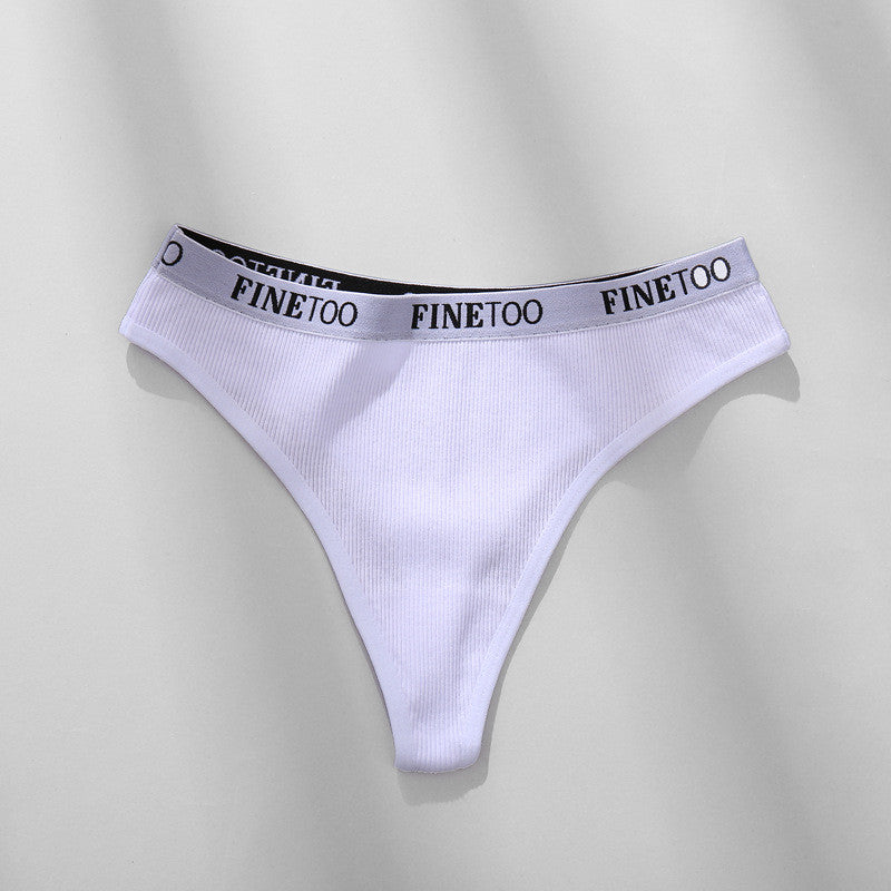 Low-waisted seamless cotton lingerie briefs