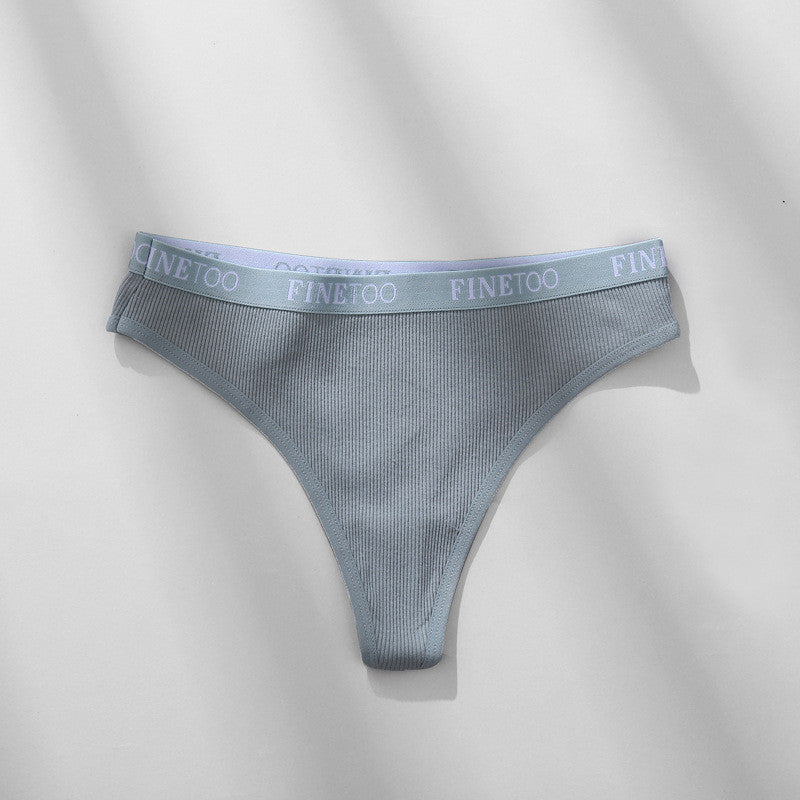 Low-waisted seamless cotton lingerie briefs