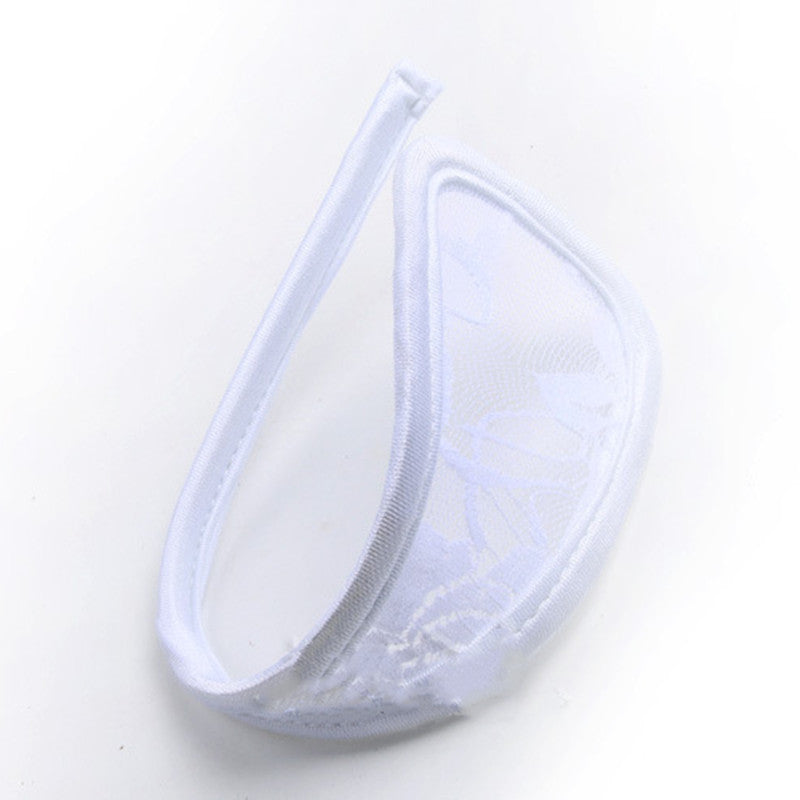 Low-waisted lace and cotton lingerie briefs
