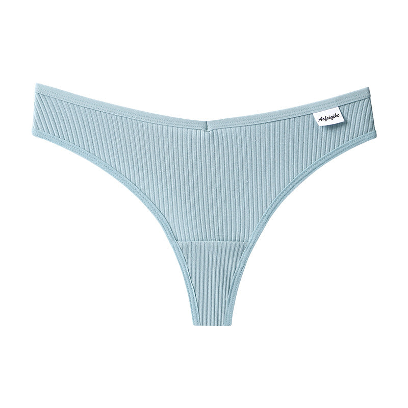 Low-waisted seamless breathable cotton lingerie briefs