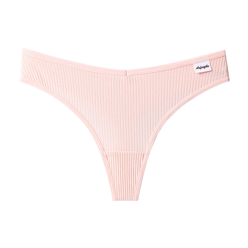Low-waisted seamless breathable cotton lingerie briefs