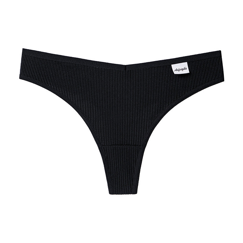 Low-waisted seamless breathable cotton lingerie briefs