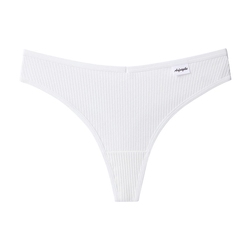 Low-waisted seamless breathable cotton lingerie briefs