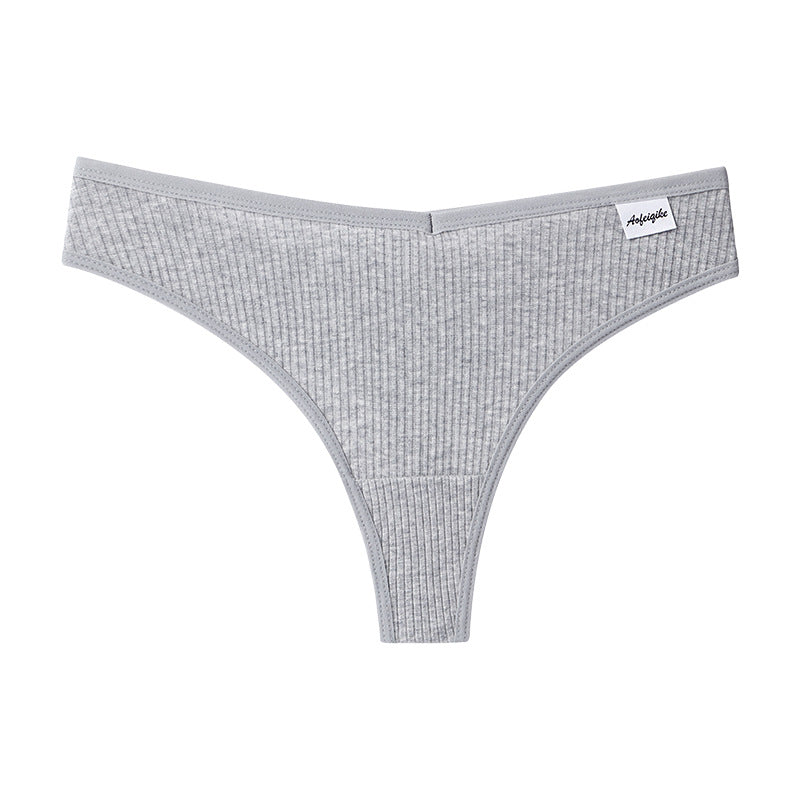 Low-waisted seamless breathable cotton lingerie briefs