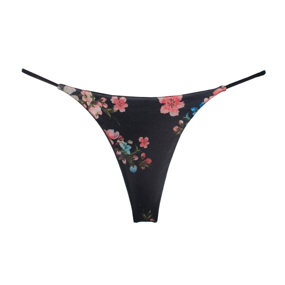 Black seamless low-waist leopard bikini sets