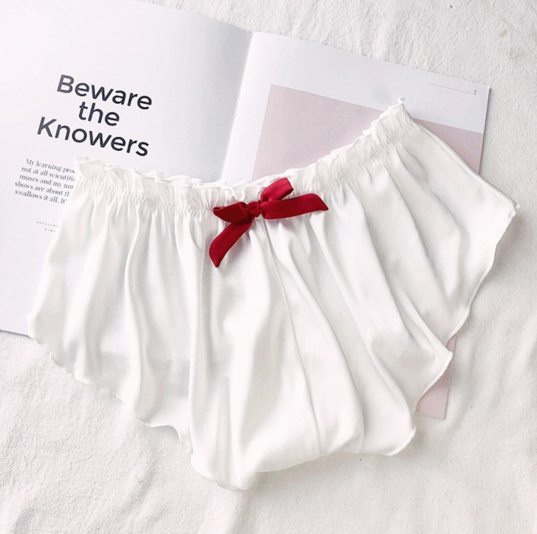 Elegant silk and spandex lingerie briefs - image 1