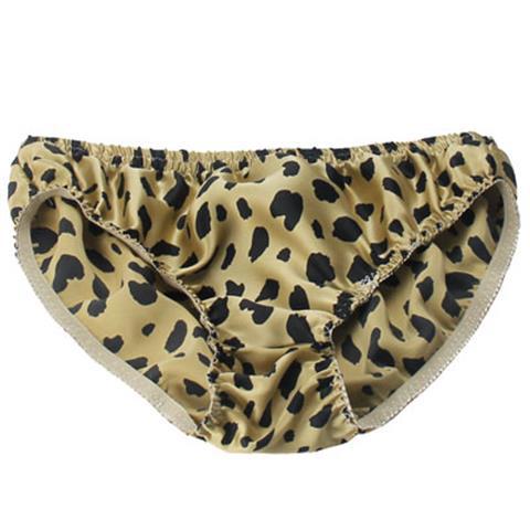 Elegant breathable leopard lingerie briefs