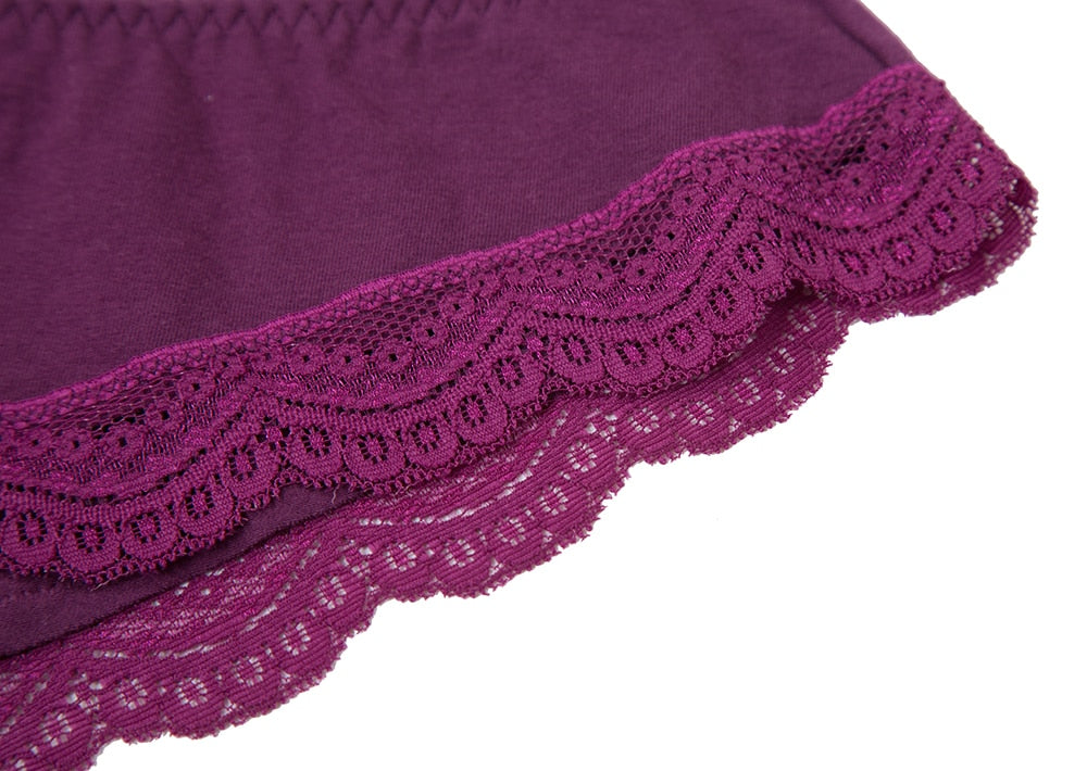 Sheer lace and cotton lingerie briefs - image 3