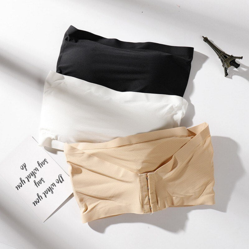 Breathable strapless silk and nylon lingerie briefs - image 1