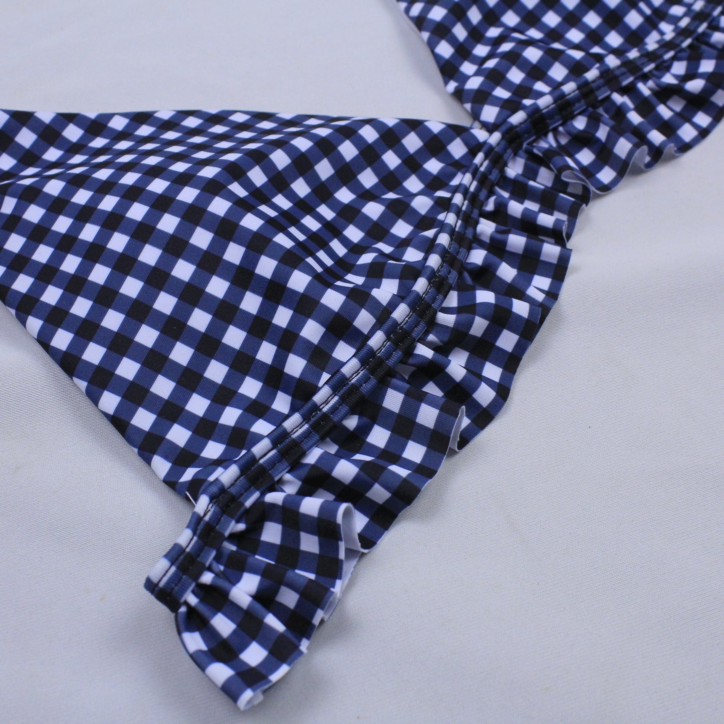 Stylish plaid spandex bikini sets - image 1