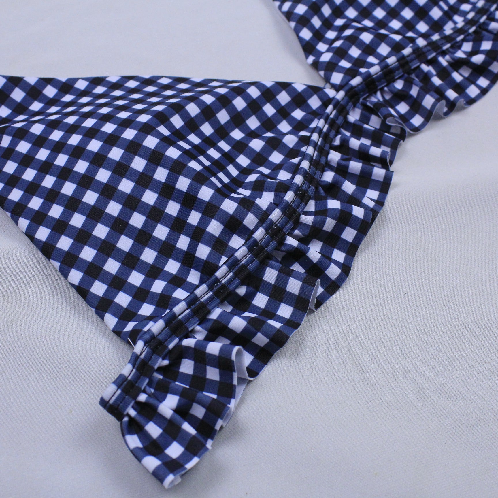 Stylish plaid spandex bikini sets - image 1