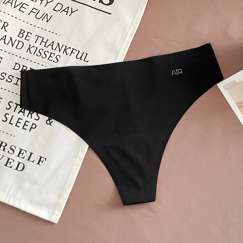 Low-waisted seamless breathable silk lingerie briefs - image 1