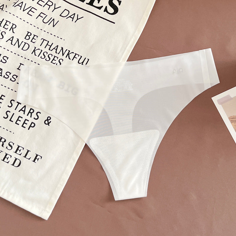 Low-waisted seamless breathable silk lingerie briefs - image 2
