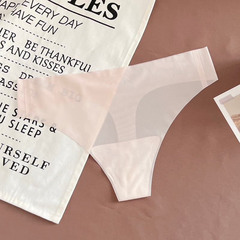 Low-waisted seamless breathable silk lingerie briefs - image 3