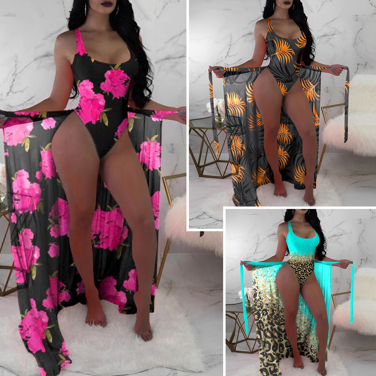 Mesh and polyester bikini sets - image 2