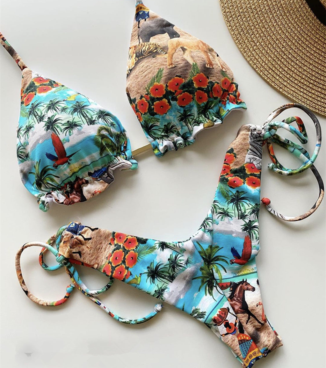 Cotton nylon lingerie bikini set - product image 2