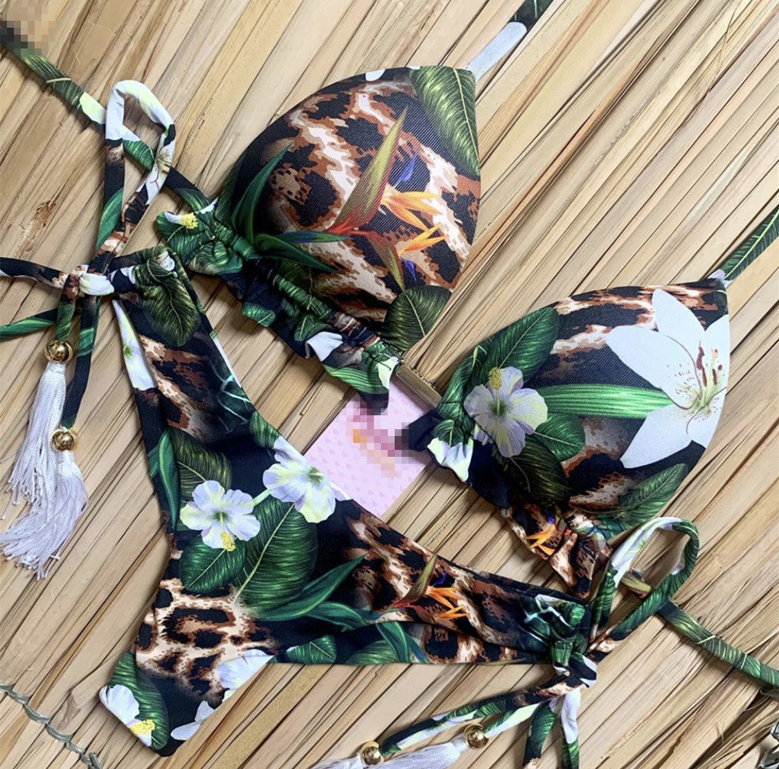 Cotton nylon lingerie bikini sets - image 3