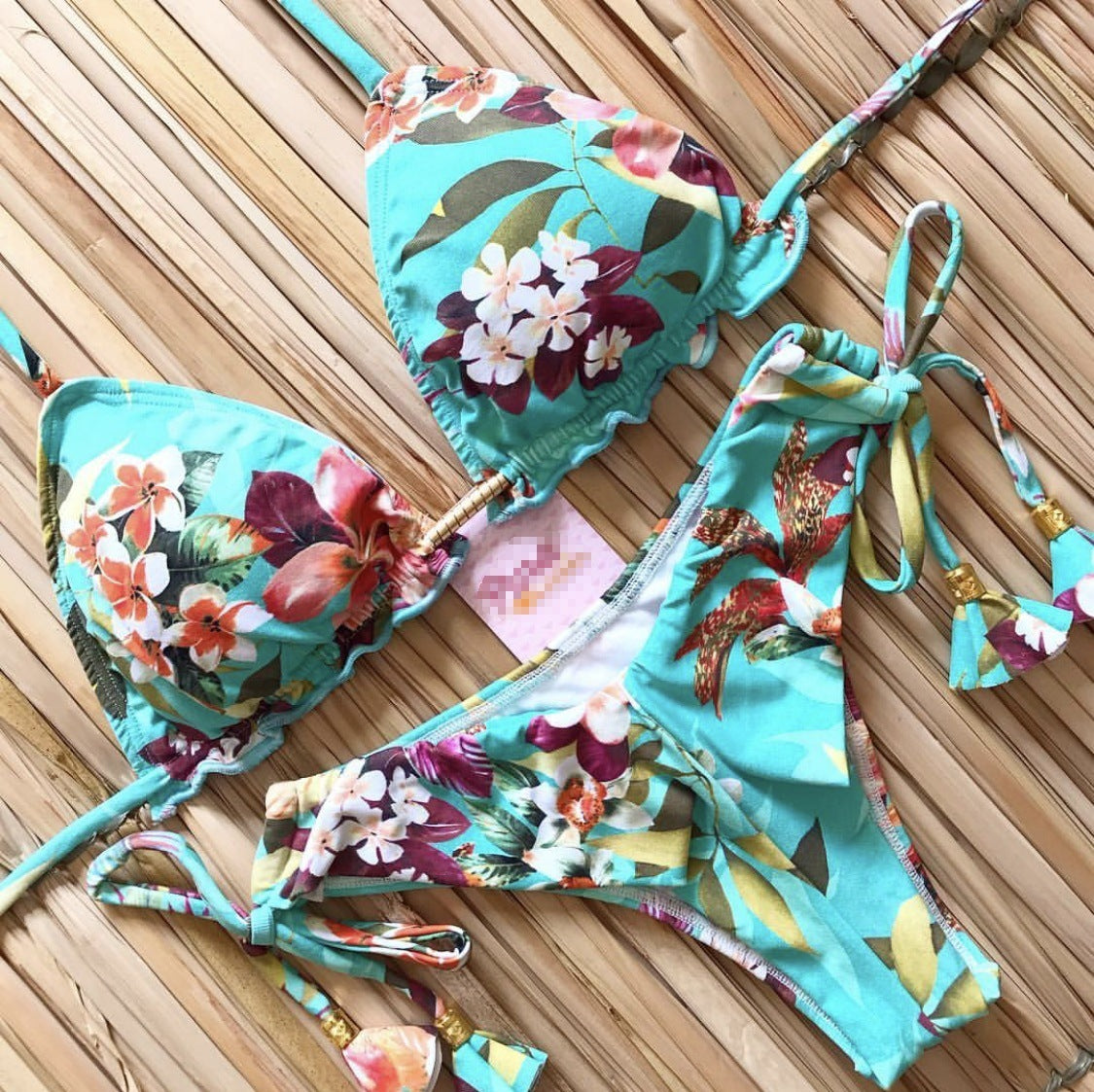Cotton nylon lingerie bikini sets - image 6