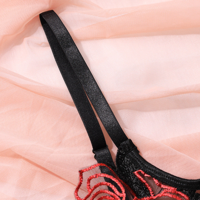 Embroidered mesh and polyester lingerie sets - image 3