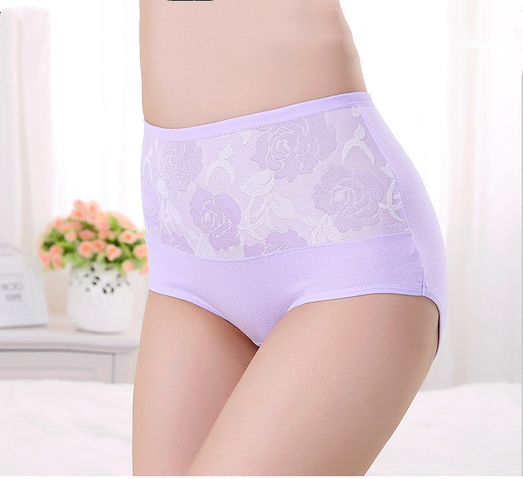 High-waisted embroidered cotton lingerie briefs - image 3