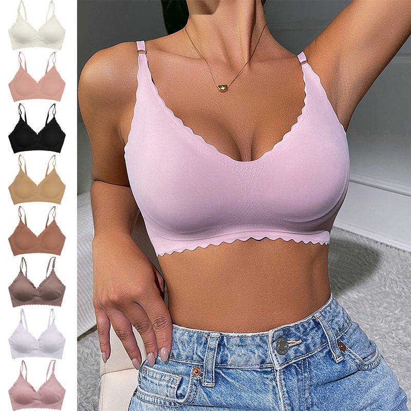 Seamless breathable adjustable cotton and nylon bras - image 1
