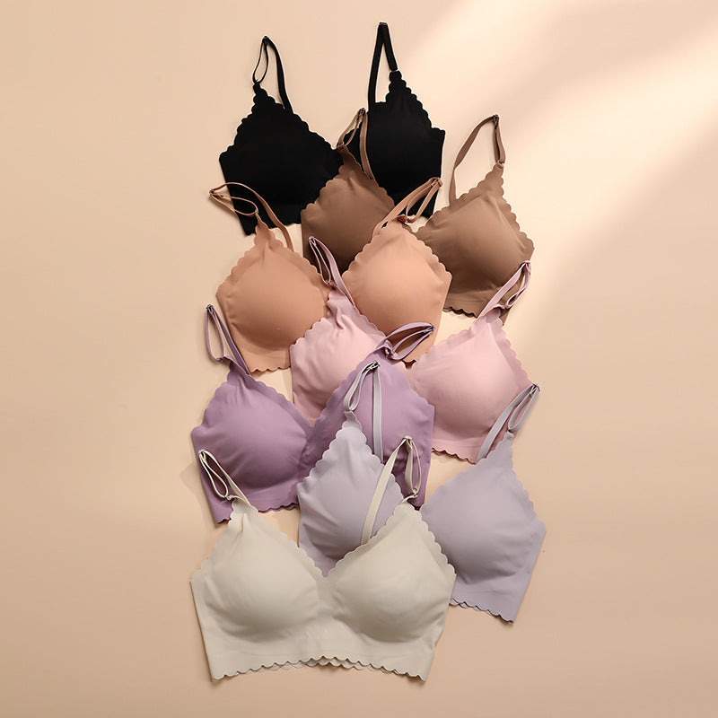Seamless breathable adjustable cotton and nylon bras - image 2