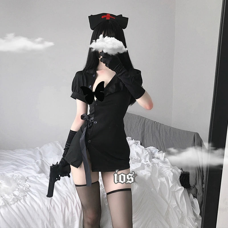 Nurse Polyester Lingerie Skirt Sets product image