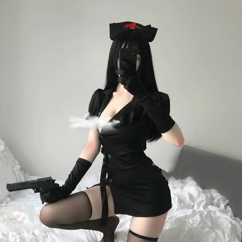 Nurse Polyester Lingerie Skirt Sets product image