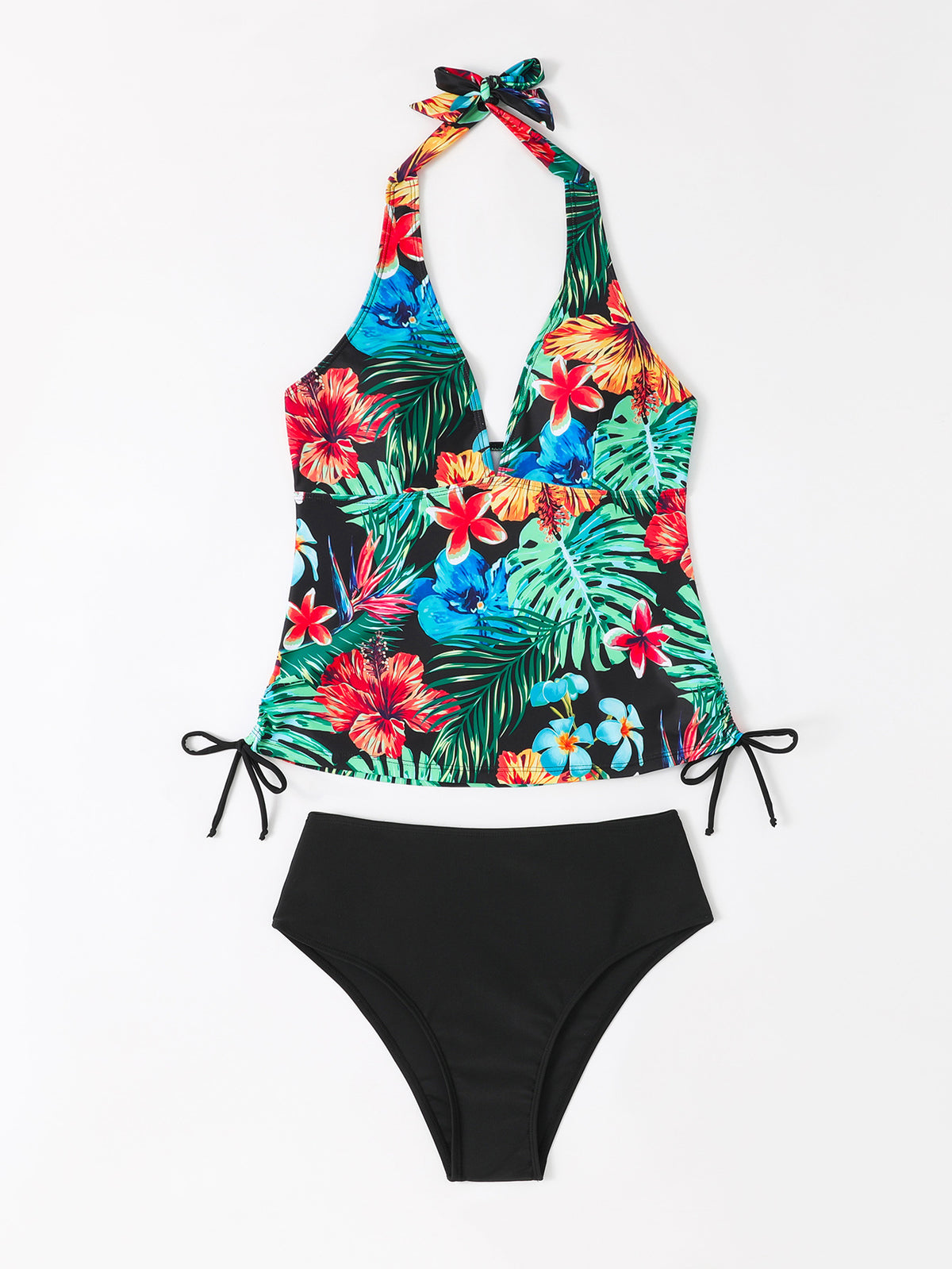 High-waisted polyester and spandex bikini sets - image 3
