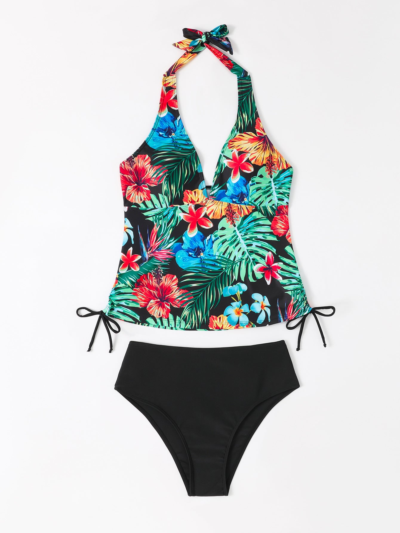 High-waisted polyester and spandex bikini sets - image 3