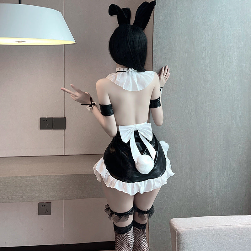 Backless Uniform Polyester Lingerie Skirt Sets product image